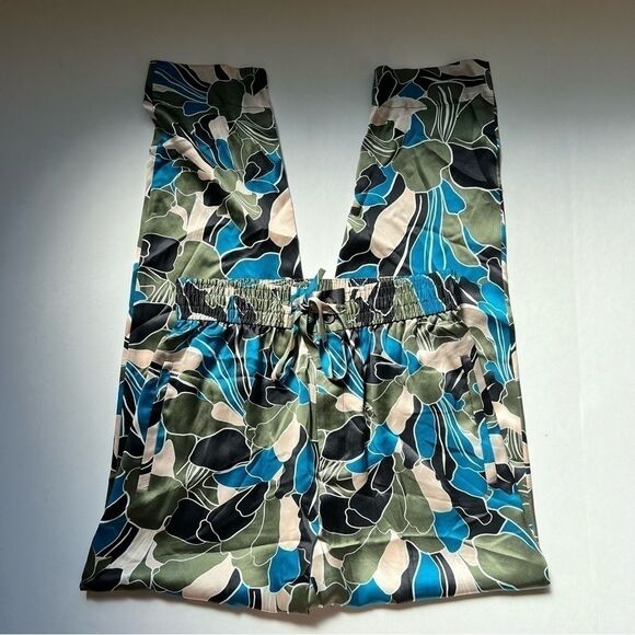 Equipment Suzette Floral Print Drawstring Silk Pants In ECLIPSEMULTI Size 4 NWOT - Picture 2 of 10